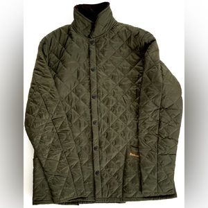 Barbour Green Quilted Button Jacket Size XL